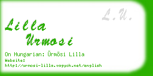 lilla urmosi business card