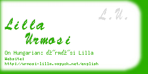 lilla urmosi business card